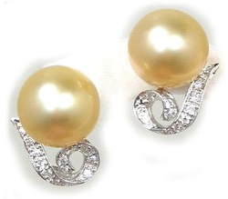 Golden South Sea Pearl Earrings