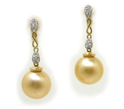 Golden South Sea Pearl Earrings