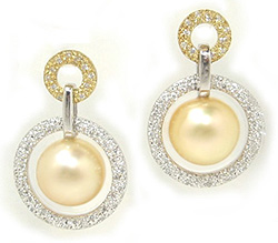 Golden South Sea Pearl Earrings