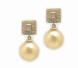 Golden South Sea Pearl Earrings
