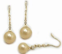 Golden South Sea Pearl Earrings
