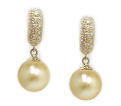 Golden South Sea Pearl Earrings