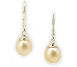 Golden South Sea Pearl Earrings