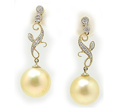 Golden South Sea Pearl Earrings