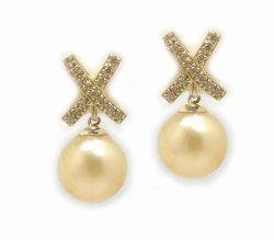 Golden South Sea Pearl Earrings