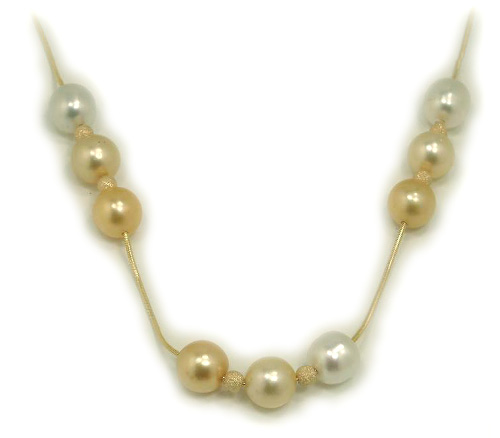Golden South Sea Pearl Necklace, Golden South Sea Pearls, Discount Pearl Jewelry 