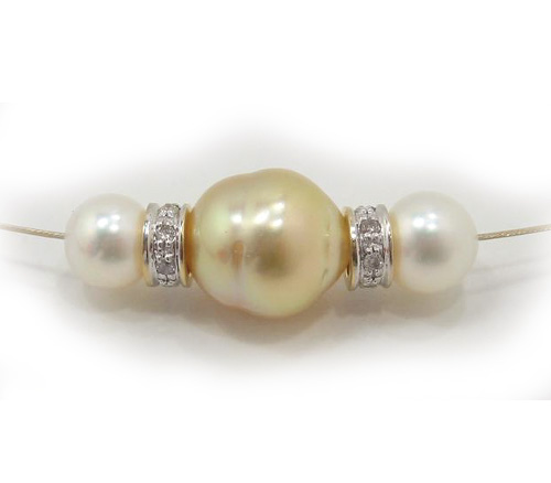 Golden South Sea Pearl Necklace, Golden South Sea Pearls, Discount Pearl Jewelry