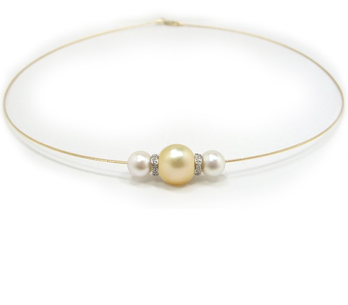 Solitaire Golden South Sea Pearl Necklace