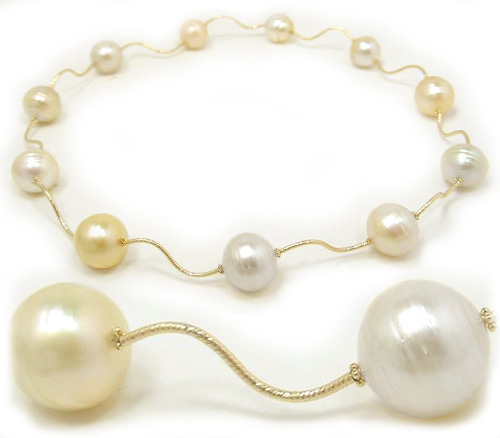 Golden South Sea Pearl Necklace, Golden South Sea Pearls