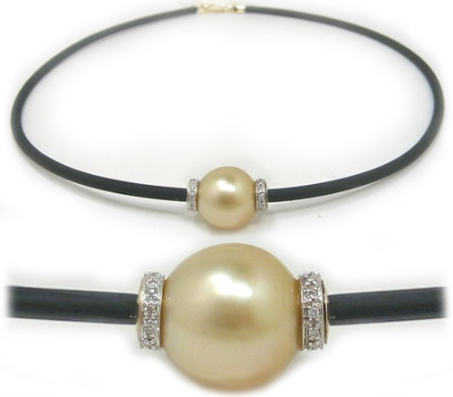 Golden South Sea Pearl Necklace, Golden South Sea Pearls, Discount South Sea Pearl Jewelry