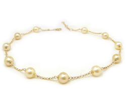 Golden South Sea Pearl Necklace, Golden South Sea Pearls