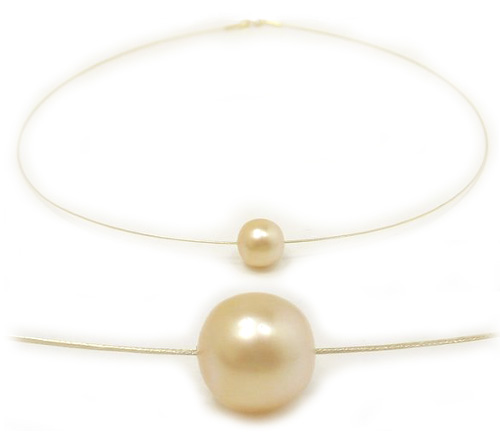 Solitaire Golden South Sea Pearl Necklace