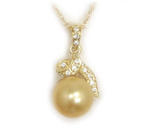 Golden South Sea Pearl Pendant, Golden South Sea Pearls, Discount Pearl Jewelry