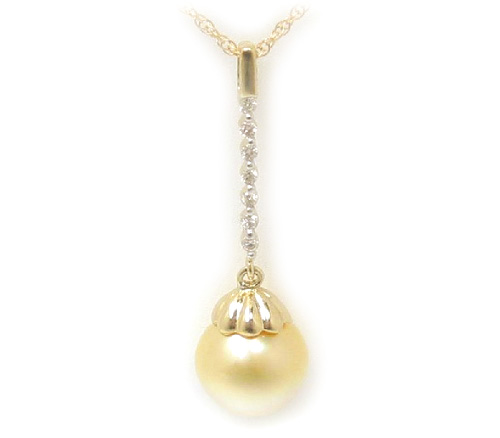 Golden South Sea Pearl Pendant, Golden South Sea Pearls, Discount Pearl Jewelry