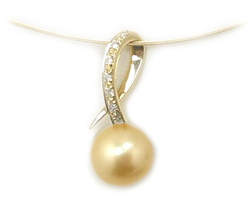 Golden South Sea Pearl Pendant, Golden South Sea Pearls, Discount Pearl Jewelry