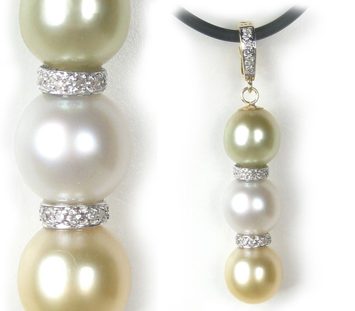 Golden South Sea Pearl Pendant, Golden South Sea Pearls, Discount Pearl Jewelry