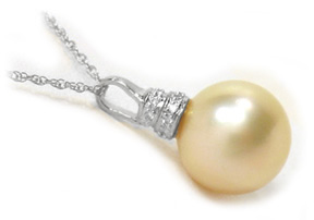 Golden South Sea Pearl Pendant, Golden South Sea Pearls, Discount Pearl Jewelry