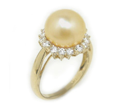 Golden South Sea Pearl Rings