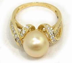 Golden South Sea Pearl Rings