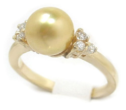 Golden South Sea Pearl Rings