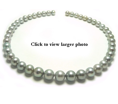 Silver Gray Tahitian Pearl Necklace