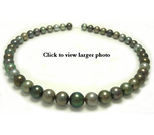 Jewel-tone Tahitian Pearl Necklace