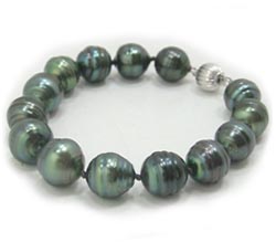 Silver Tahitian Pearl Bracelet