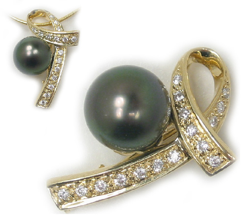 Tahitian Pearl Brooch