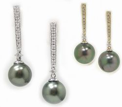 Tahitian Pearl Dangle Earrings