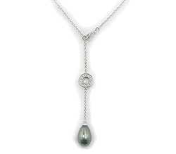 Tahitian Pearl and Diamond Necklace