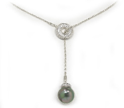 Tahitian Pearl Diamond Necklace