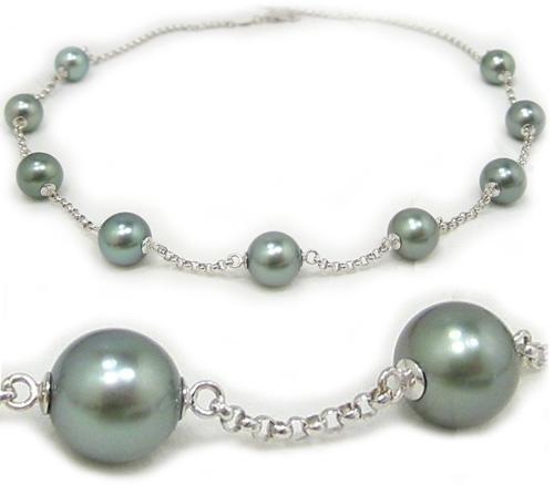 Tincup Tahitian Pearl Necklace