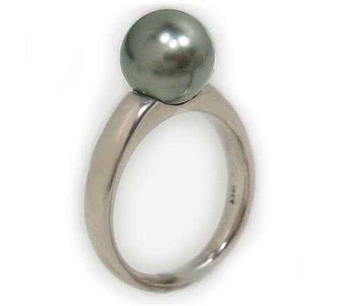 Tahitian Pearl Ring, Tahitian Black Pearl Ring, Discount Tahitian Pearl Jewelry