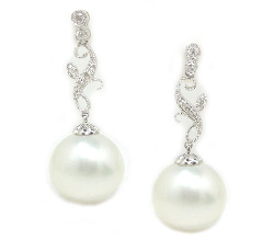 White South Sea Pearl Earrings
