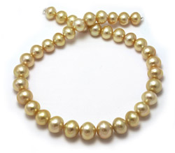 14mm Golden Pearl Necklace