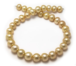 15mm Golden Pearl Necklace