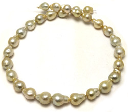 South Sea Pearl Necklace with Baroque Golden pearls