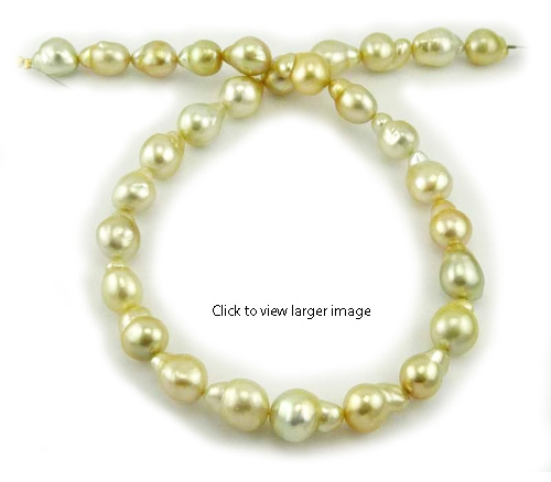 Baroque Golden South Sea Pearl Necklace
