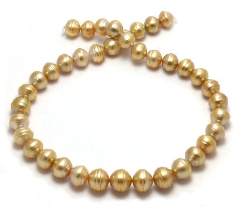 Dark golden South Sea pearl necklace