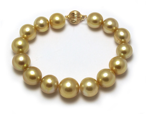 deep golden pearl bracelet