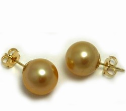 Golden South Sea Pearl Studs