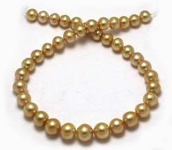 Deep Golden Pearl Necklace