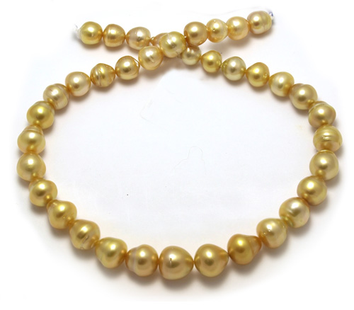 Deep golden South Sea pearl necklace