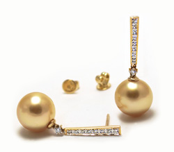 Golden South Sea Pearl Earrings