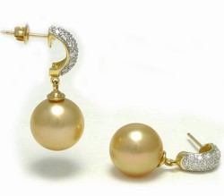 Golden South Sea Pearl Earrings