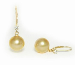 Golden South Sea Pearl Earrings