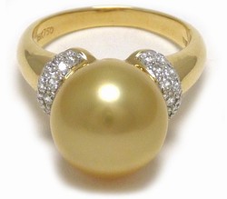 Golden South Sea Pearl Rings