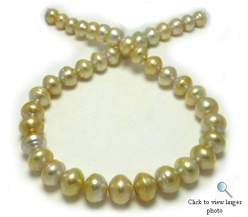 Circle Golden South Sea Pearl Necklace
