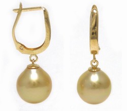 Golden South Sea Pearl Earrings