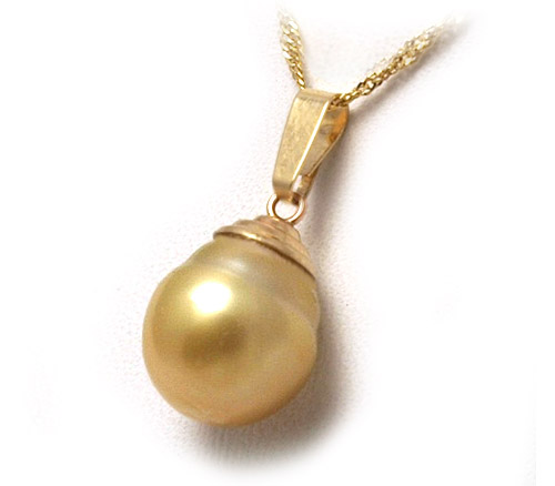 Golden South Sea Pearl Pendant, Golden South Sea Pearls, Discount Pearl Jewelry